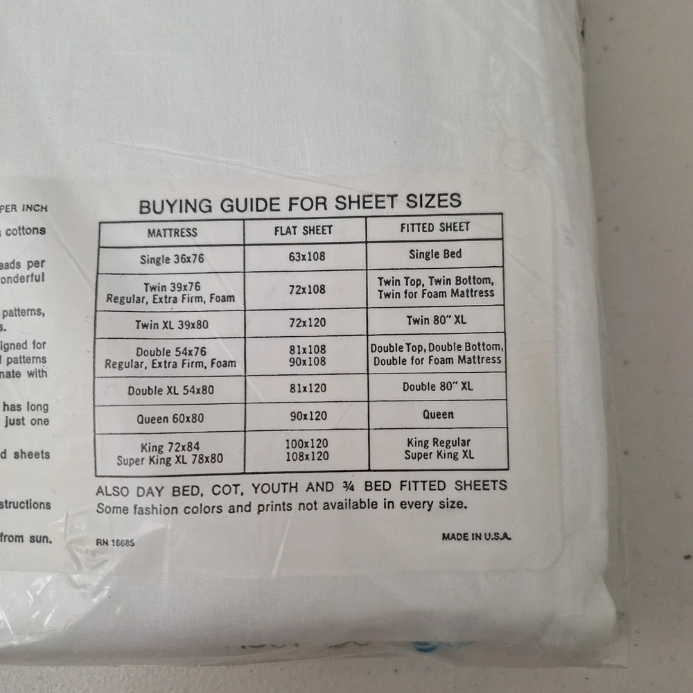 VTG Lady Pepperell White Fine Combed Percale Double Fitted Bed Sheet Stretch NEW